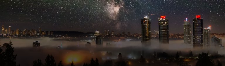 City of Burnaby night sky