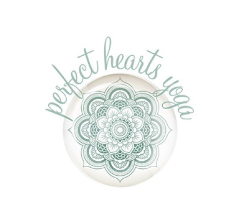 Perfect hearts yoga logo